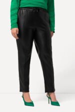 Ulla Popken Dirbtinės Odos Kelnės