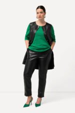 Ulla Popken Dirbtinės Odos Kelnės - Image 4