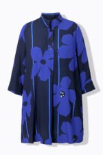 melyna tunika su geliu ornamentu 3/4 ilgio rankoves