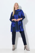 melyna tunika su geliu ornamentu 3/4 ilgio rankoves