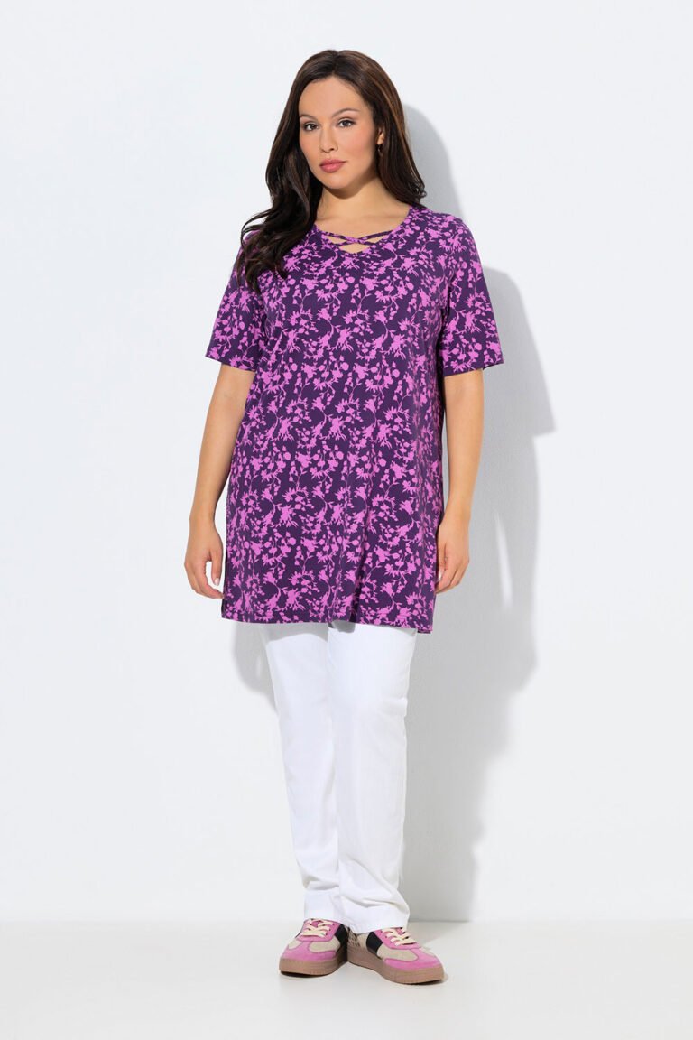 ilgi violetiniai marskineliai moterims