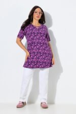 ilgi violetiniai marskineliai moterims