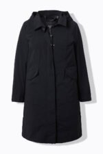 juodas ilgas lietpaltis merginoms