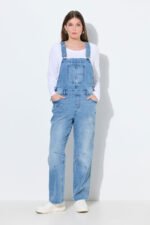 dzinsinis kombinezonas moterims