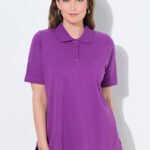 violetiniai polo marskineliai moterims