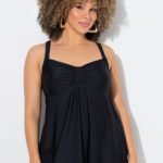 juoda maudymosi suknele moterims