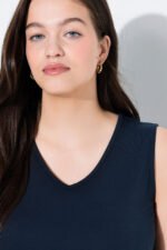 juodi eco medvilnes berankoviai marskineliai moterims