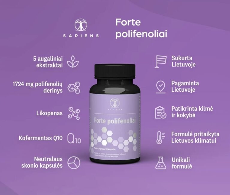 forte pilifenoliai 30 kapsuliu