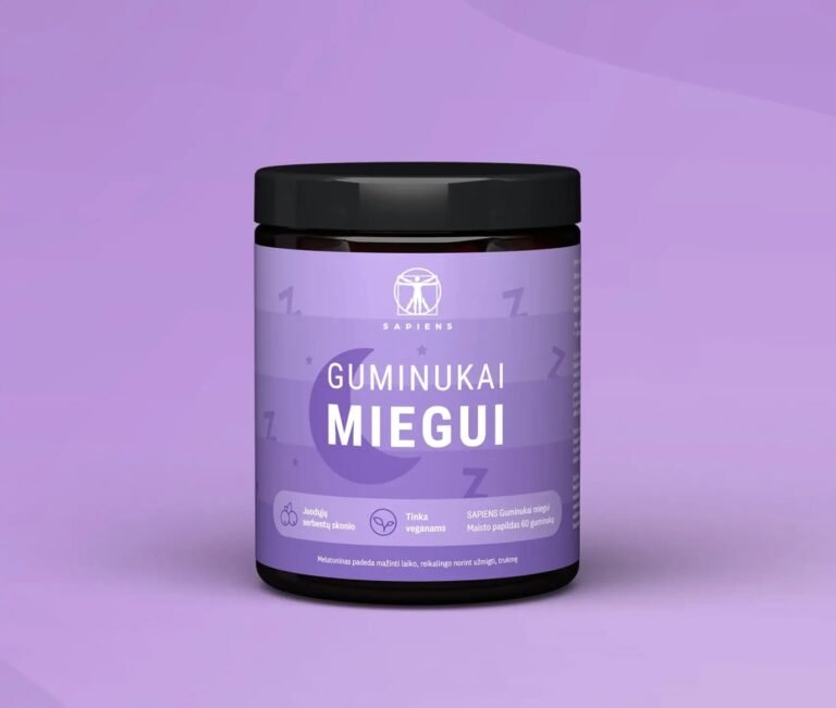Guminukai miegui (su melatoninu) 60 guminuku
