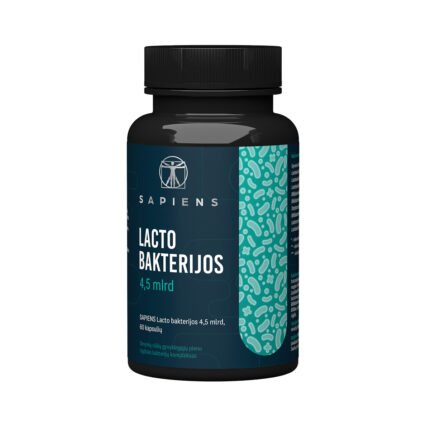 Lacto bakterijos 4,5 mlrd 60 kapsuliu