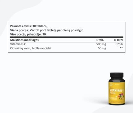 Vitaminas C PRO-LONG 30 tableciu