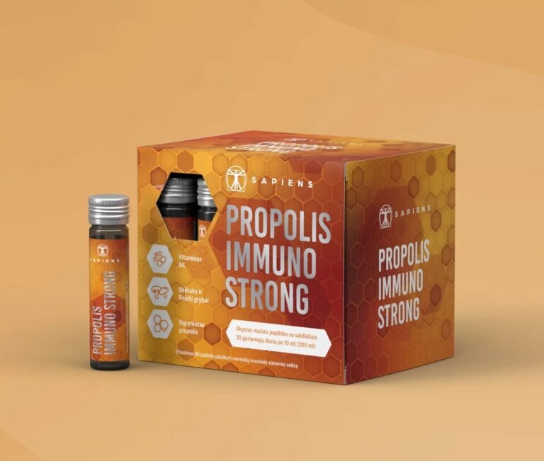 Propolis Immuno Strong, 20 Geriamųjų Dozių po 10 ml