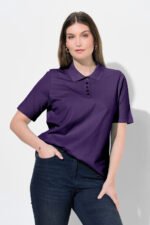 violetiniai polo marskineliai moterims dideli dydziai