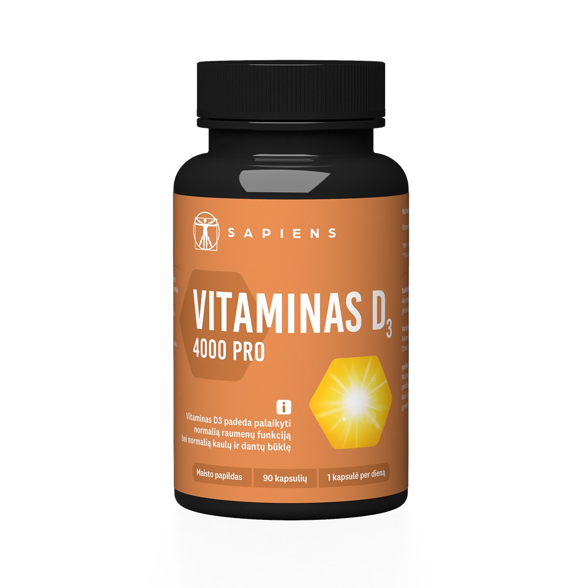 Vitaminas D3 4000 PRO 90 KAPSULIU