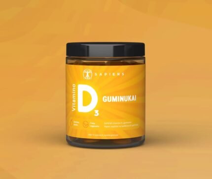 Vitamino D3 Guminukai, 60 gum