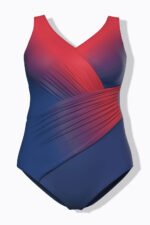 moteriskas bikinis melynas su raudona