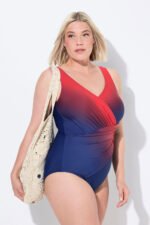 moteriskas bikinis melynas su raudona
