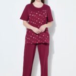 bordo spalvos moteriska pizama