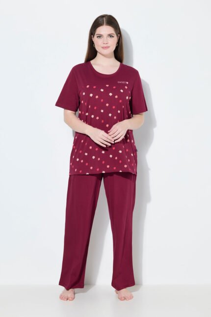bordo spalvos moteriska pizama
