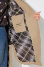 smelio spalvos oversize paltas su gobtuvu moterims
