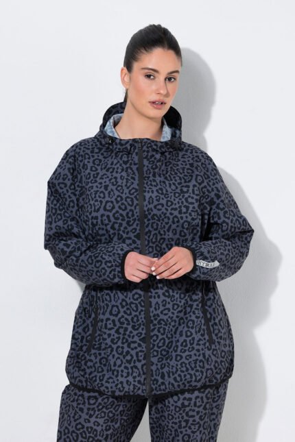 leopardo kailio spalvos moteriska striuke lietpaltis