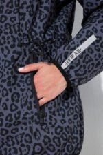 leopardo kailio spalvos moteriska striuke lietpaltis